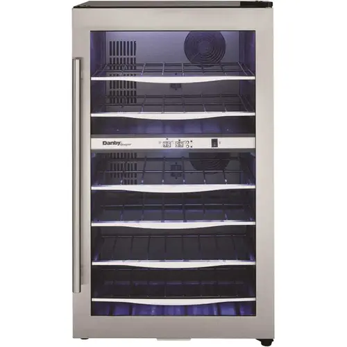 Designer 19.44 in. 38-Bottle Freestanding Dual-Zone Wine Cooler Stainless Steel