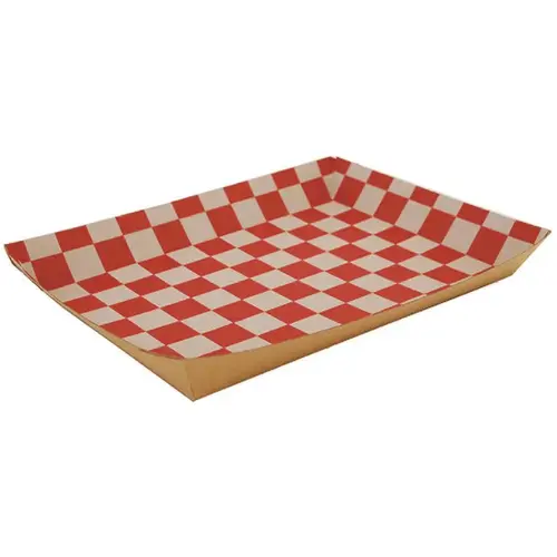 10-1/2 in. x 7-1/2 in. x 1-1/2 in. Red & White Disposable Paperboard Platters & Trays Lunch Food - pack of 250 10-1/2 in. x 7-1/2 in. x 1-1/2 in. Red & White Disposable Paperboard Platters & Trays Lunch Food - pack of 250