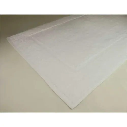 20 in. x 30 in., 7 lbs. White Terry Bath Mat With Single Cam Frame Border - pack of 60