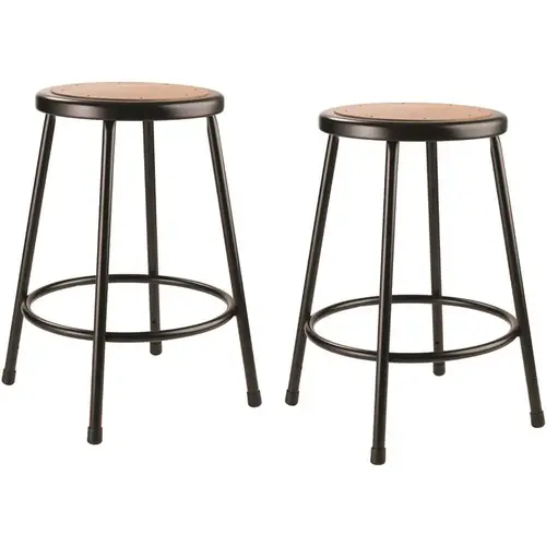 24 in. Black Heavy-Duty Steel Stool 24 in. Black Heavy-Duty Steel Stool