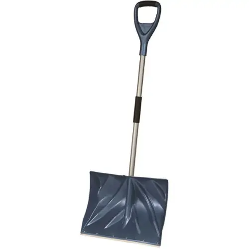 48 in. Aluminum Handle with Polyethylene Blade 3.3 lbs. Combination Snow Shovel Nylon Edge