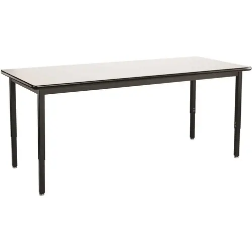 Heavy Duty Adjustable Height Table 30 in. x 72 in. Black Frame Whiteboard Top Heavy Duty Adjustable Height Table 30 in. x 72 in. Black Frame Whiteboard Top