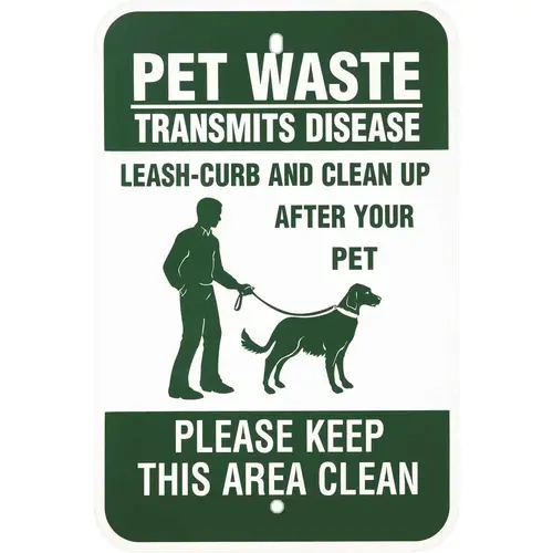 Pet Waste Station Sign, Green