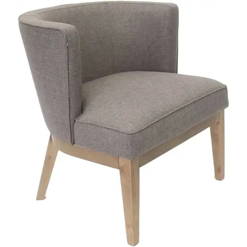 Designer Guest Chair Slate Grey Linen Fabric Driftwood Wood frame Comfort Cushions Designer Guest Chair Slate Grey Linen Fabric Driftwood Wood frame Comfort Cushions