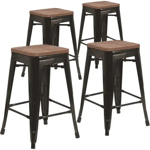 24 in. Black Bar Stool 24 in. Black Bar Stool