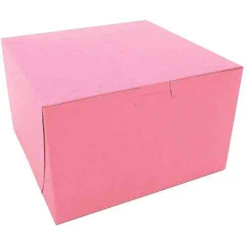 Pink Non-Window Bakery Box 8 x 8 x 5" - pack of 100 Pink Non-Window Bakery Box 8 x 8 x 5" - pack of 100