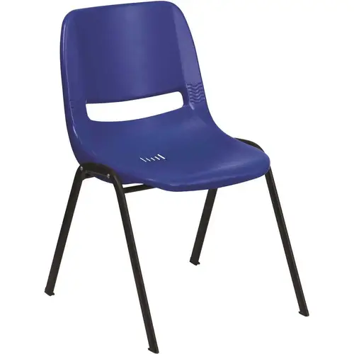 Navy Plastic/Black Frame Side Chair Navy Plastic/Black Frame Side Chair