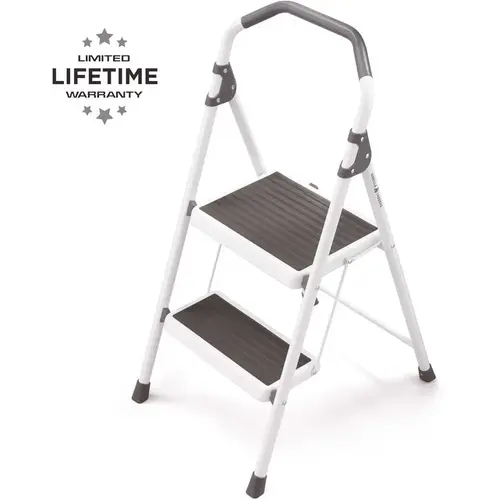 2-Step Steel Lightweight Step Stool Ladder 225 lbs. Load Capacity Type II Duty Rating (8ft. Reach Height) 2-Step Steel Lightweight Step Stool Ladder 225 lbs. Load Capacity Type II Duty Rating (8ft. Reach Height)