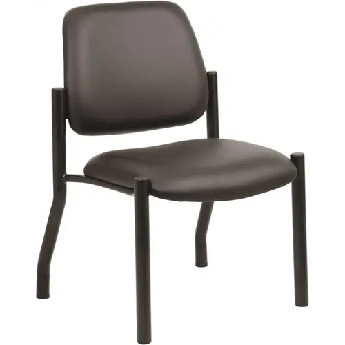 Antimicrobial Black Armless Guest Chair Antimicrobial Black Armless Guest Chair