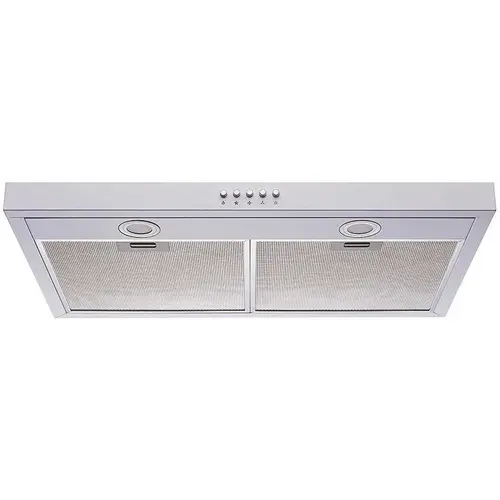 30 in. 300 CFM Convertible Under Cabinet Range Hood in White with Mesh Filters and Push Button 30 in. 300 CFM Convertible Under Cabinet Range Hood in White with Mesh Filters and Push Button