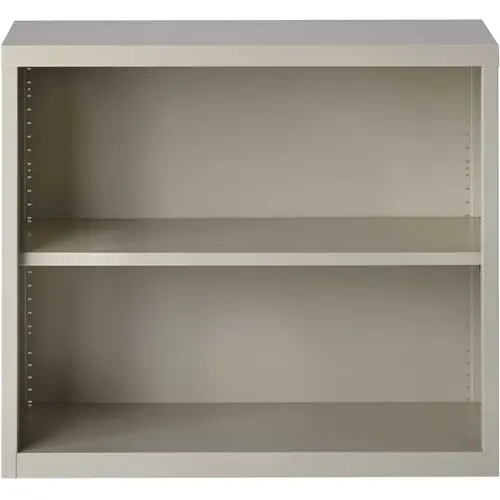 30 in. H Light Gray Metal 2-Shelf Standard Bookcase with Adjustable Shelves 30 in. H Light Gray Metal 2-Shelf Standard Bookcase with Adjustable Shelves