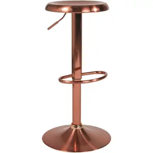 Carnegy Avenue CGA-CH-239628-RO-HD 31 in. Adjustable Height Rose Gold Bar Stool