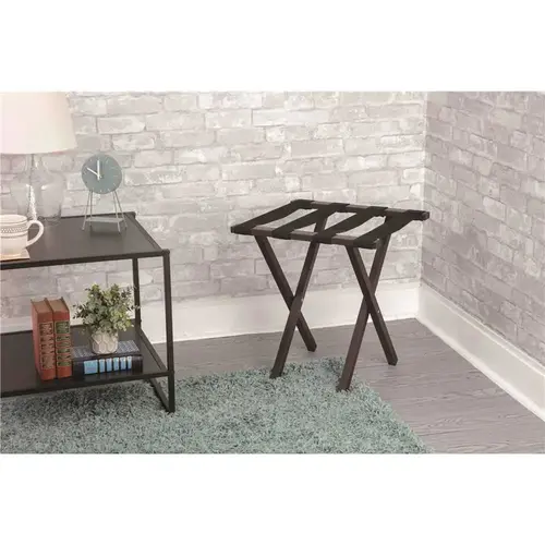 Mini Metropolitan Square Tube Brown with Black Straps Metal Luggage Rack