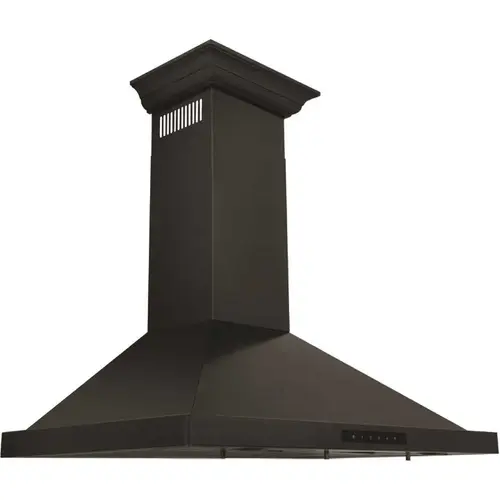 30 in. 400 CFM Convertible Vent Wall Mount Range Hood with Crown Molding in Black Stainless Steel 30 in. 400 CFM Convertible Vent Wall Mount Range Hood with Crown Molding in Black Stainless Steel