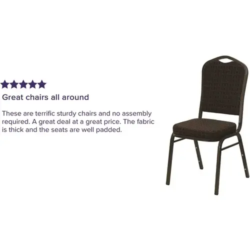 Fabric Stackable Chair in Brown Fabric Stackable Chair in Brown