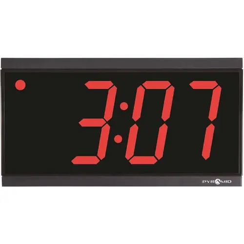 RF Wireless Synchronized LED 4 in. Digit Hour/Min Digital Clock RF Wireless Synchronized LED 4 in. Digit Hour/Min Digital Clock