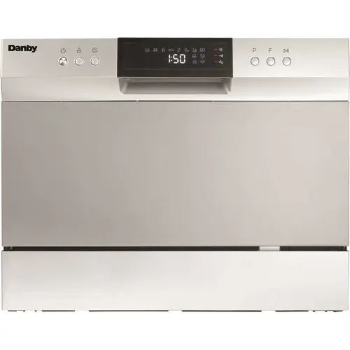 18 in. Silver Digital Portable 120-volt Dishwasher with 8-Cycles with 6-Place Settings Capacity 18 in. Silver Digital Portable 120-volt Dishwasher with 8-Cycles with 6-Place Settings Capacity
