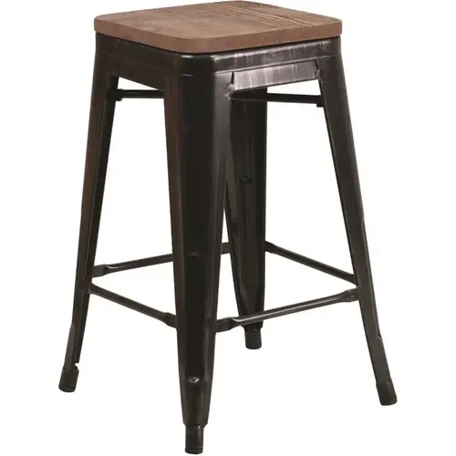 24 in. Black-Antique Gold Bar Stool 24 in. Black-Antique Gold Bar Stool