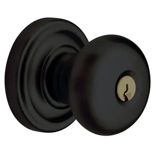 5206 Thick Door Classic Knob Emergency Egress Keyed Entry Satin Black Finish 5206 Thick Door Classic Knob Emergency Egress Keyed Entry Satin Black Finish