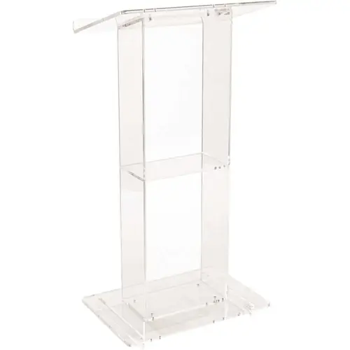 Clear Acrylic Lectern with Shelf