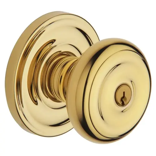 Estate Colonial Knob w/Classic Rose Polished Brass Estate Colonial Knob w/Classic Rose Polished Brass