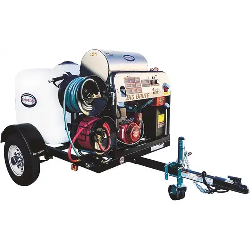 Mobile Trailer 4000 PSI 4.0 GPM Gas Hot Water Professional Pressure Washer with HONDA GX390 Engine Mobile Trailer 4000 PSI 4.0 GPM Gas Hot Water Professional Pressure Washer with HONDA GX390 Engine