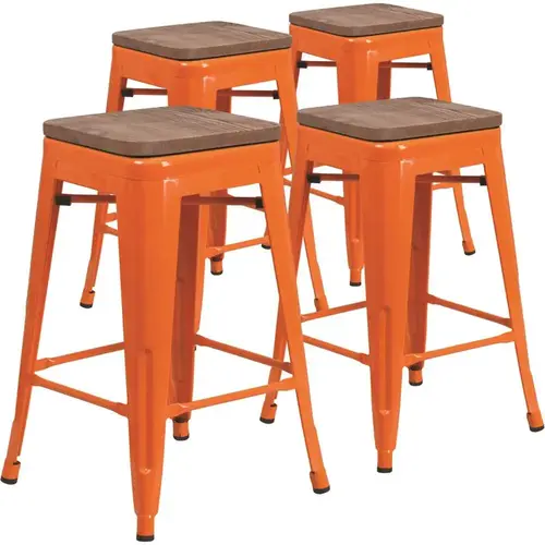 24 in. Orange Bar Stool 24 in. Orange Bar Stool