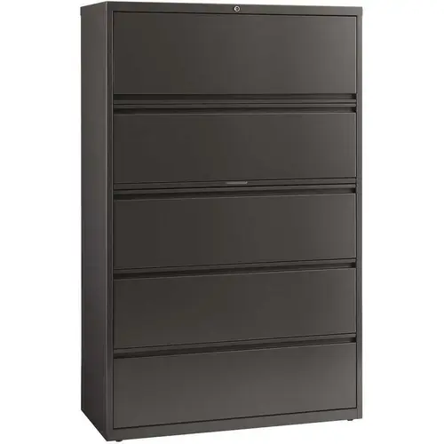 Black Riveted Steel Shelving, 5-Shelf Unit, 18D x 42W x 67H Charcoal Black Riveted Steel Shelving, 5-Shelf Unit, 18D x 42W x 67H Charcoal