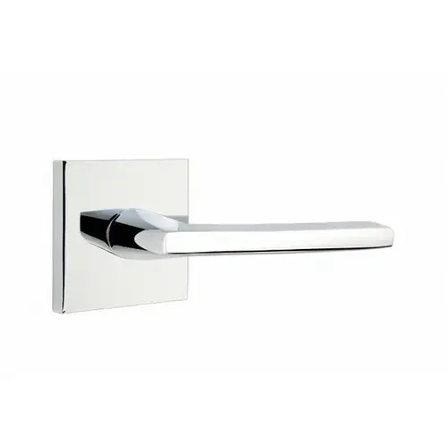Helios Lever Left Hand Passage with Square Rose Bright Chrome Finish Helios Lever Left Hand Passage with Square Rose Bright Chrome Finish