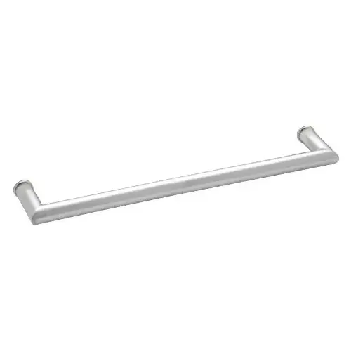 Satin Chrome 24" MT Series Round Tubing Mitered Corner Single-Sided Towel Bar