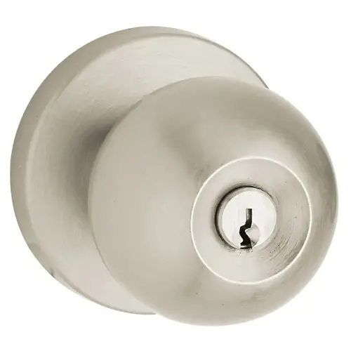 BALD EMER EXIT-MODERN KNOB W/CONTEMP. ROSE-#, Satin Nickel BALD EMER EXIT-MODERN KNOB W/CONTEMP. ROSE-#, Satin Nickel