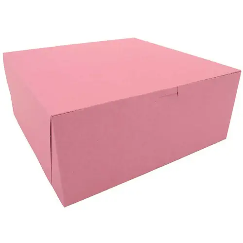 Pink Non-Window Bakery Box 12 x 12 x 5" - pack of 100