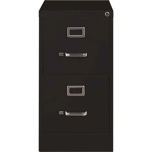 22 in. Deep Black Commercial Metal Vertical File Cabinet with 2-Drawers 22 in. Deep Black Commercial Metal Vertical File Cabinet with 2-Drawers