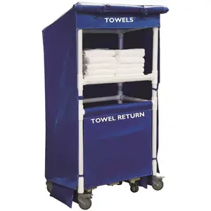 ROYAL BASKET TRUCKS 3572300 TOWEL STATION 1SHELF BLUE 32