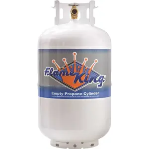 Flame King YSN301 30 lbs. Empty Propane Cylinder with Overfill Protection Device Valve