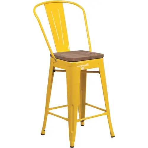 24.25 in. Yellow Bar Stool 24.25 in. Yellow Bar Stool