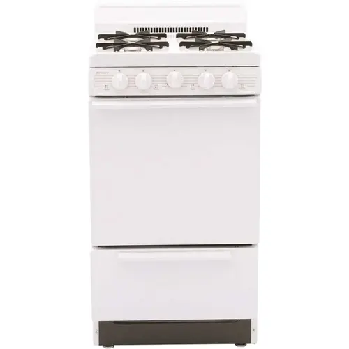 20 in. 2.42 cu. ft. Gas Range in White 20 in. 2.42 cu. ft. Gas Range in White