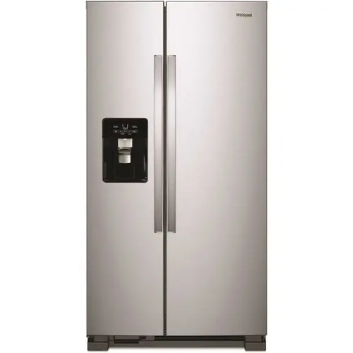 21 cu. ft. Side-by-Side Refrigerator Built-In and Standard in Monochromatic Stainless Steel 21 cu. ft. Side-by-Side Refrigerator Built-In and Standard in Monochromatic Stainless Steel