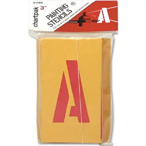 CHARTPAK/PICKETT 10149153 PAINTING STENCIL SET, A-Z -9, MANILA