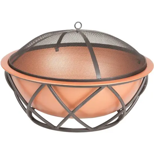 Barzelonia 26 in. Round Steel Fire Pit in Copper Barzelonia 26 in. Round Steel Fire Pit in Copper