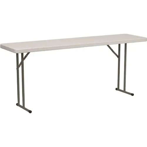 72 in. Granite White Plastic Tabletop Metal Frame Folding Table 72 in. Granite White Plastic Tabletop Metal Frame Folding Table
