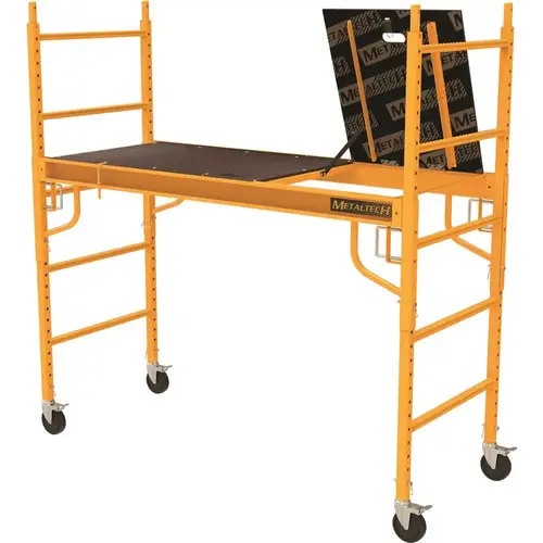 Safeclimb Baker Style Scaffold Rolling Platform, 1250 lbs. Load Capacity, 6 ft. W x 6.25 ft. H x 2.5 ft. D, Steel