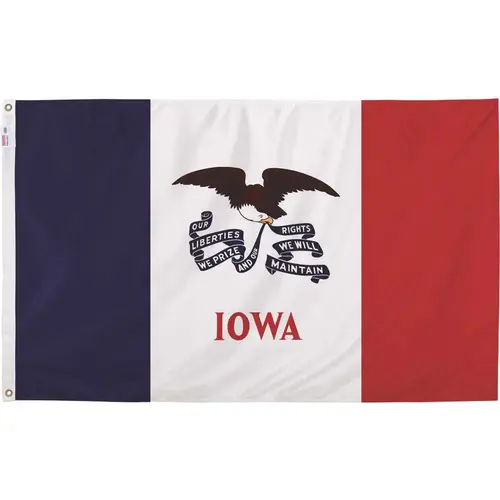 3 ft. x 5 ft. Nylon Iowa State Flag 3 ft. x 5 ft. Nylon Iowa State Flag