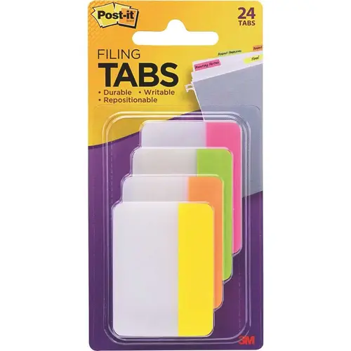 Filing 1.50 in. x 2 in. Write-on Tabs, Assorted