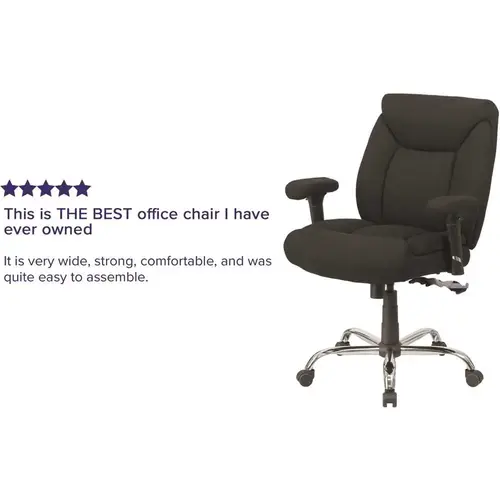 Fabric Swivel Ergonomic Office Chair in Black Fabric Swivel Ergonomic Office Chair in Black