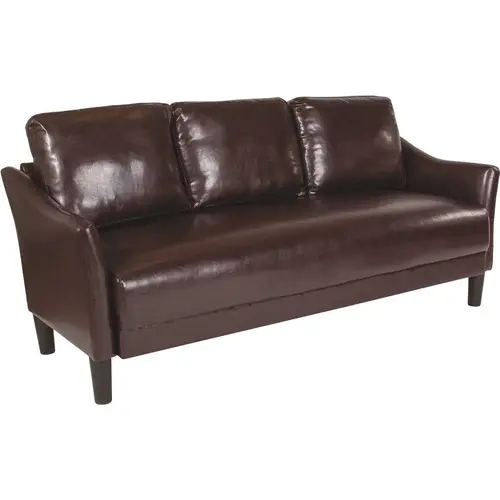 Brown LeatherSoft Standard Sofa Brown LeatherSoft Standard Sofa