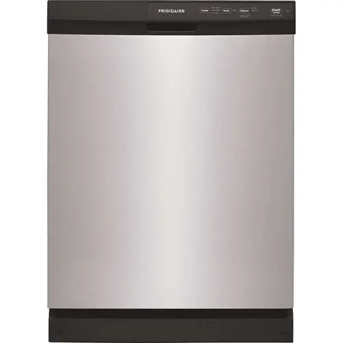 24 In. in. Front Control Built-In Tall Tub Dishwasher in Stainless Steel with 3-Cycles, 55 dBA