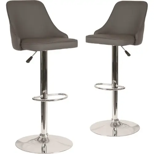 44.25 in. Gray Leather Bar Stool Color/Finish Family 44.25 in. Gray Leather Bar Stool Color/Finish Family