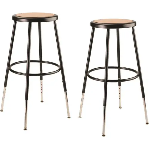 25 in. to 33 in. H Black Adjustable Heavy-Duty Steel Stool 25 in. to 33 in. H Black Adjustable Heavy-Duty Steel Stool