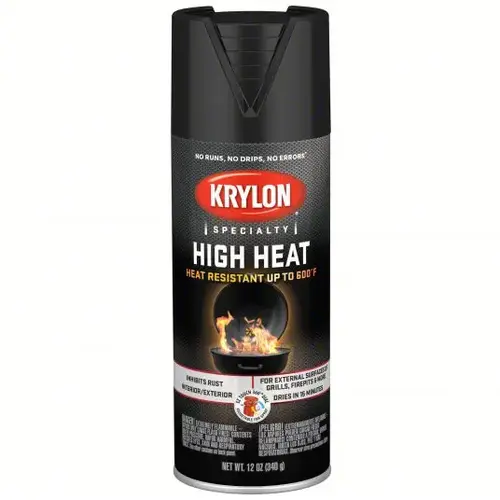 Krylon BBQ; Stove and Propane Paint; BBQ & Stove Black; 12 oz. Aerosol Krylon BBQ; Stove and Propane Paint; BBQ & Stove Black; 12 oz. Aerosol